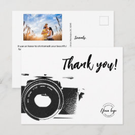 Postal Logo de un fotógrafo de familia Personalizado Foto