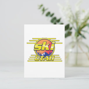 Postal Logo de Utah Ski de los años 80