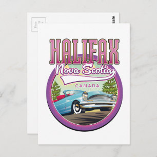 Postal Logo de viaje de Halifax Nova Scotia