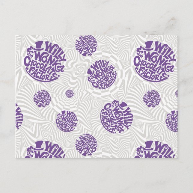 Postal Logo de Willy Wonka Gráfico psicodélico (Anverso)