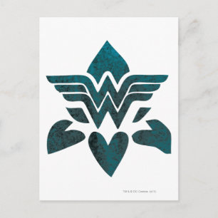Postal Logo de Wonder Woman Grunge