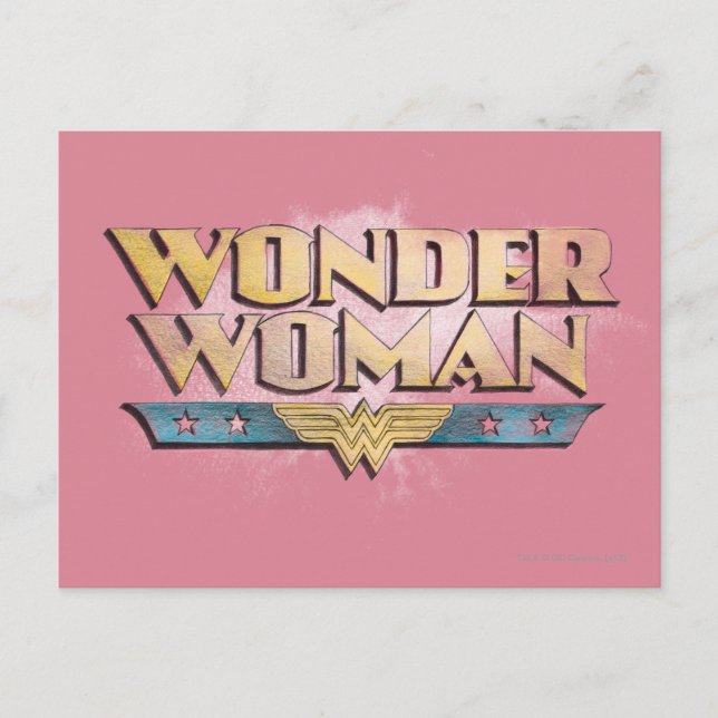Postal Logo de Wonder Woman Pencil (Anverso)