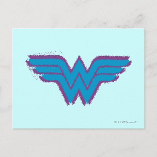 Postal Logo de Wonder Woman Spray Paint (Anverso)