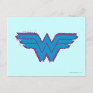Postal Logo de Wonder Woman Spray Paint