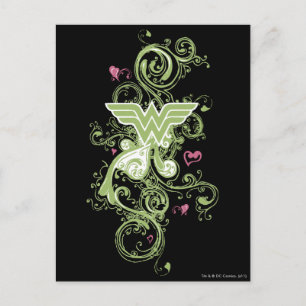 Postal Logo de Wonman Green Swirls