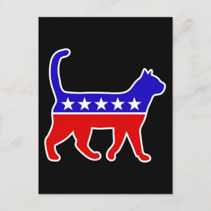 Postal Logo del Fiesta del gato, gran Fiesta de Meow en l