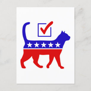 Postal Logo del Fiesta del gato, gran Fiesta de Meow en l