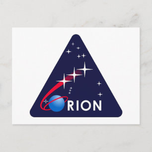 Postal Logo del proyecto Orion de la NASA