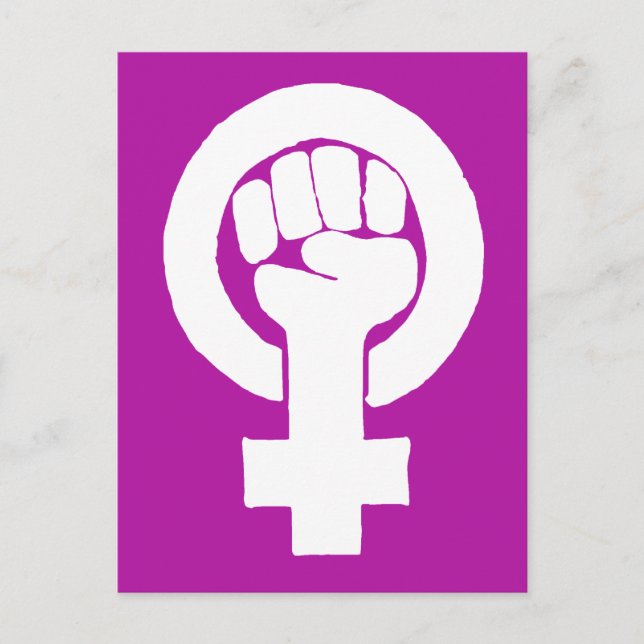 Postal Logo, feminista/feminista, igualdad/igualidad: (Anverso)
