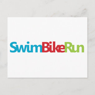 Postal Logo genial de Triatlón para todos los amantes del