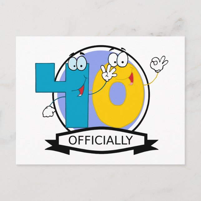 Postal Logo oficial de 40 cumpleaños (Anverso)