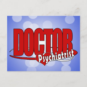 POSTAL LOGO PSIQUIATRISTA MÉDICA ROJO GRANDE