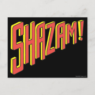 Postal Logo Shazam rojo/amarillo