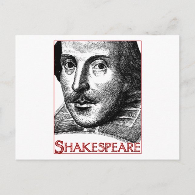 Postal Logo simple de Shakespeare (Anverso)