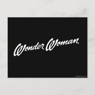 Postal Logotipo 1 de B&W de la mujer maravilla