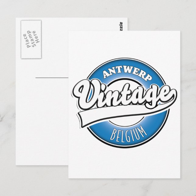 Postal logotipo antiguo de antwerp bélgica (Anverso / Reverso)