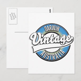 Postal logotipo antiguo de Darwin Australia