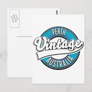 Postal logotipo antiguo de Perth Australia