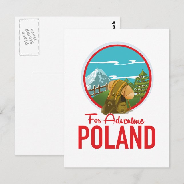 Postal logotipo de Adventure Poland Travel (Anverso / Reverso)