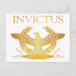 Postal logotipo de águila dorada de invictus