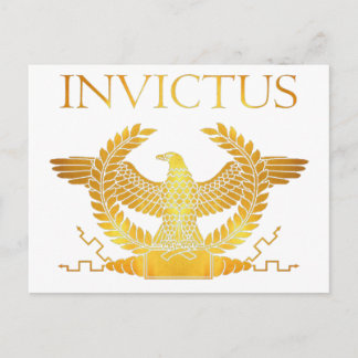 Postal logotipo de águila dorada de invictus