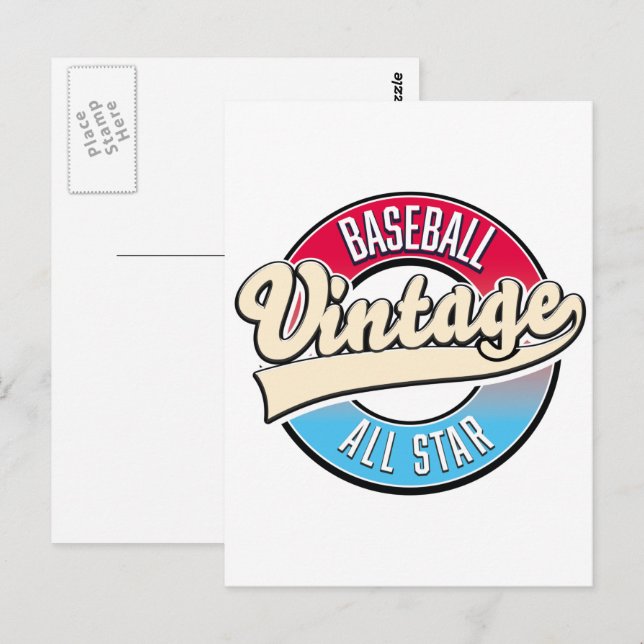 Postal logotipo de All Star Baseball (Anverso / Reverso)