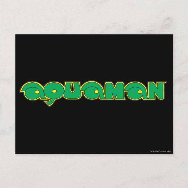 Postal Logotipo de Aquaman Green (Anverso)