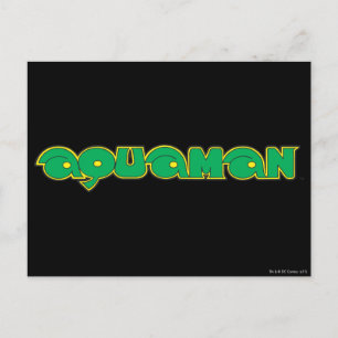 Postal Logotipo de Aquaman Green