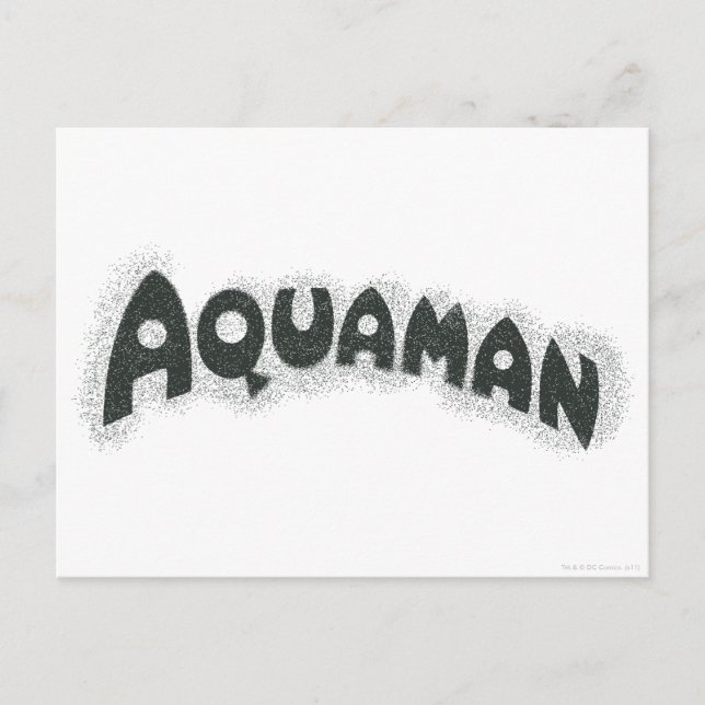 Postal Logotipo de Aquaman Grunge Black (Anverso)