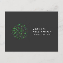 Postal Logotipo de arbusto paisajista moderno de jardiner