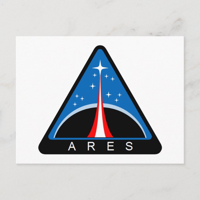 Postal Logotipo de Ares del proyecto de la NASA (Anverso)