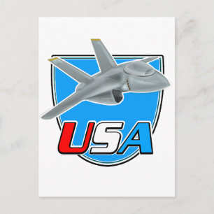 Postal logotipo de avión a reacción de EE. UU.