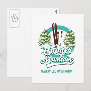 Postal logotipo de Badger Mountain Waterville Washington