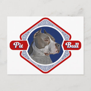 Postal Logotipo de Bulldog de pozo patriótico
