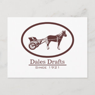 Postal Logotipo de caballo y buggy
