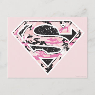 Postal Logotipo de camuflaje superchica