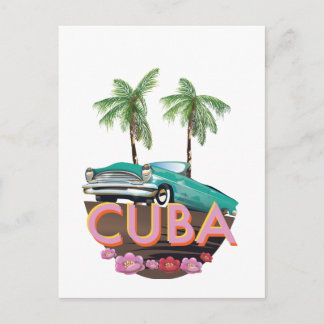 Postal logotipo de Cuba Classic Car