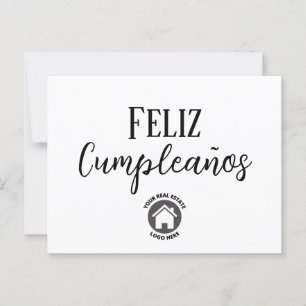 Postal Logotipo de Cumpleaños Feliz de Inmobiliaria Españ
