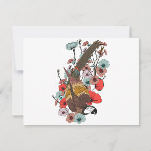 Postal Logotipo de Dragón Asiático