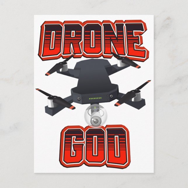 Postal logotipo de Drone God (Anverso)