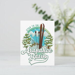 Postal logotipo de esquí Arapahoe Basin Utah