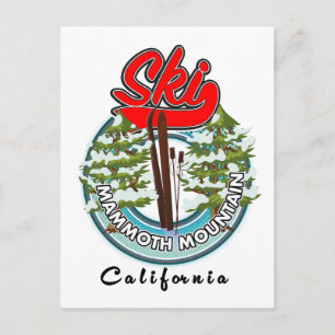 Postal logotipo de esquí de Mammoth Mountain California