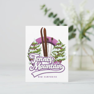 Postal Logotipo de esquí de Tenney mountain new hampshire