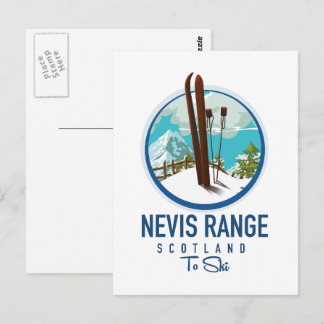 Postal logotipo de esquí Nevis Range Escocia
