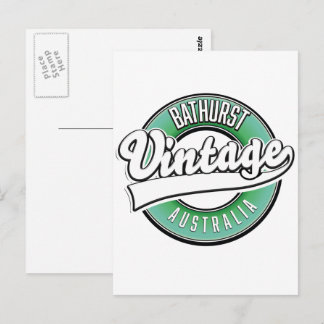 Postal logotipo de estilo vintage de Bathurst australia