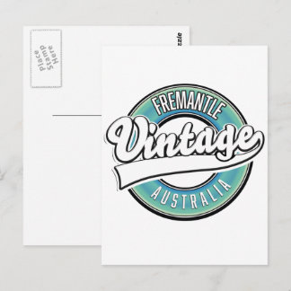 Postal Logotipo de estilo vintage de Fremantle Australia.