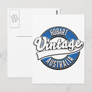 Postal logotipo de estilo vintage de Hobart Australia