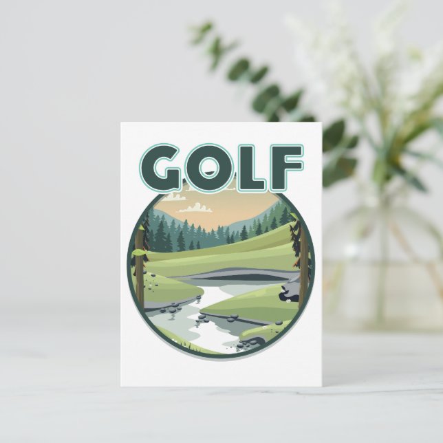 Postal logotipo de Golf Sports (Anverso de pie)