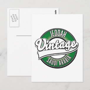 Postal logotipo de jeddah arabia saudita