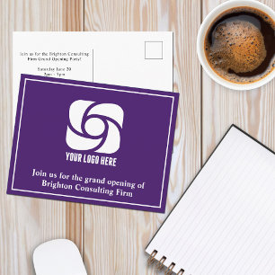 Postal Logotipo de la empresa de publicidad de Purple Com